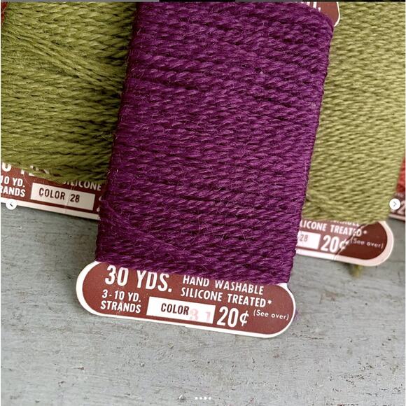 Vintage Bucilla Needlepoint Crewel Wool Cards Halloween Decor Set of 6 - Picture 3 of 4